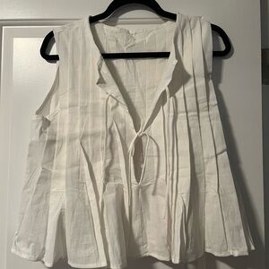 White Sleeveless Top